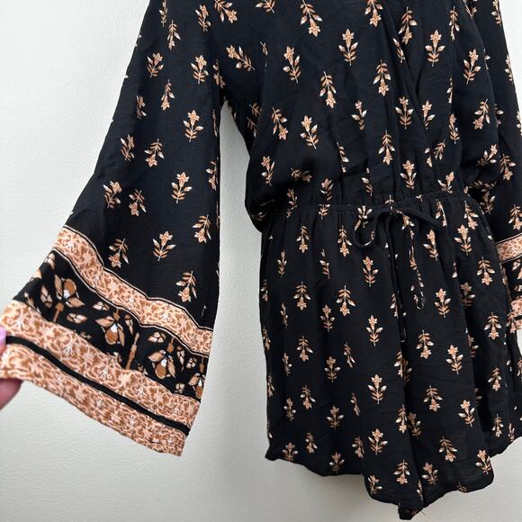 Sadie & Sage Romper Floral Long Sleeve Small Forest Fairy Boho Prairie - Picture 5 of 11